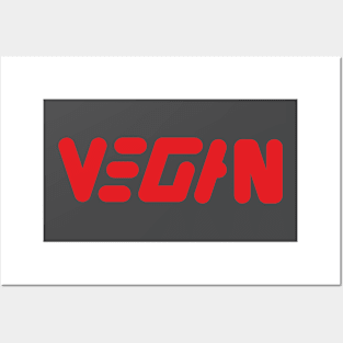 Vegan logo Posters and Art